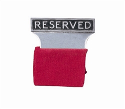 Aluminum "Reserved" Seat Signs