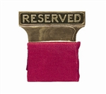 Gold Plated "Reserved" Seat Signs