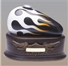 Charcoal with White Flame "Born to Ride" Urn