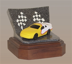 Yellow Race Car Keepsake