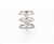 .925 Sterling Silver Triple Row Ring