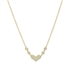 Gold over Silver Necklace Heart Necklace