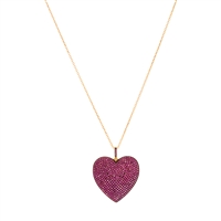 Radiant Pink Heart Necklace