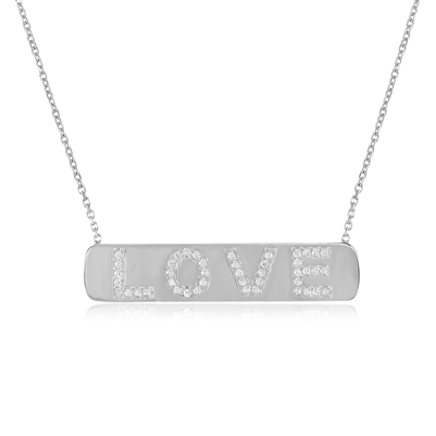 Silver Love Pendant Necklace