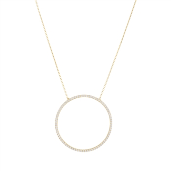 14k Gold Over Sterling Silver Circle Necklace