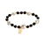 Black Agate & Freshwater Pearl Stretch Bracelet