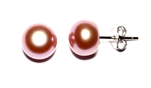 Pink Freshwater Pearl Stud Earrings