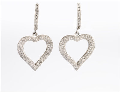 Charming Drop Heart Earrings