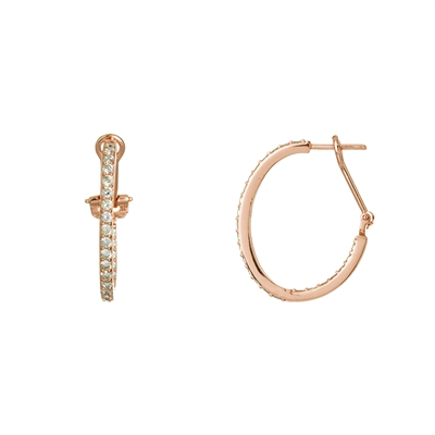 Dynamic Rose Gold Inside-Outside Hoop Earrings