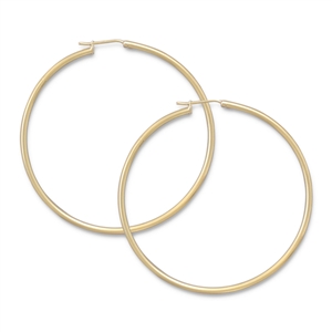 14k Gold Over .925 Sterling Silver Hoop Earrings