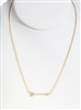 Gold over Silver Micro Pave Arrow Necklace