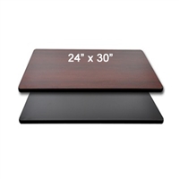 <b>SES</b> 24" x 30" Black & Mahogany Table Top