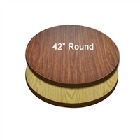 <b>SES</b> 42" Round Oak & Walnut Table Top