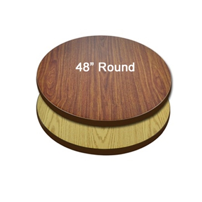 <b>SES</b> 48" Round Oak & Walnut Table Top