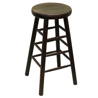 No Back Barstool 30" Mahogany Finish