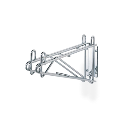 <b>SES</b> Chrome Double Wire Wall Shelf Bracket <b>14"</b>