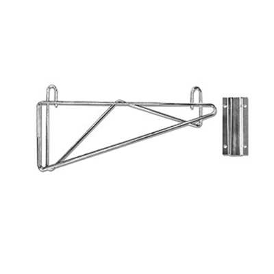 <b>SES</b> Chrome Single Wire Wall Shelf Bracket <b>14"</b>