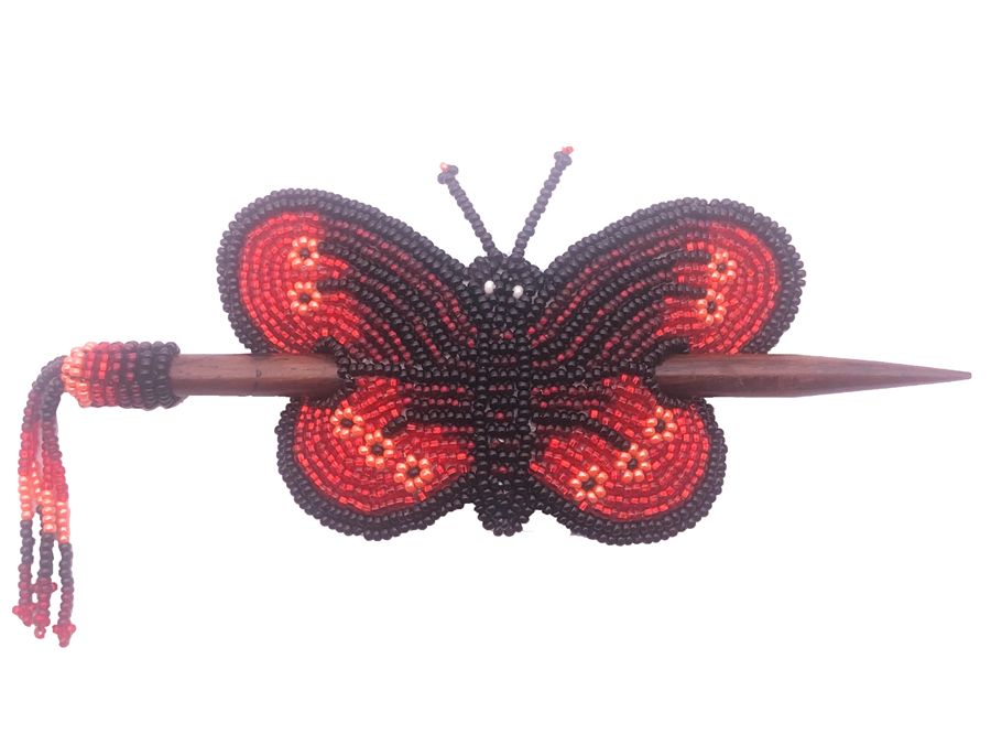 Barrette - Butterfly Red/Black