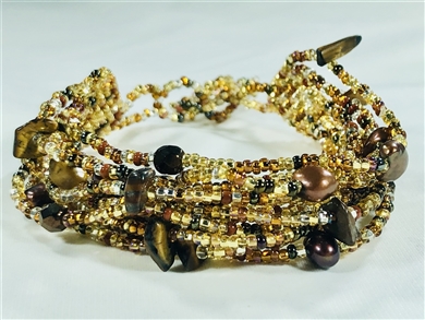 12-Strand Gold Copper Bracelet
