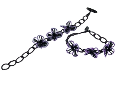 Bracelet - Tres Flores Grape & Lavender