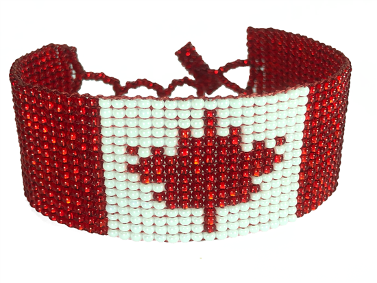 Bracelet Wide Friendship - Canada Flag