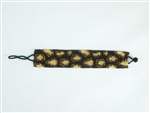 1" Friendship Bracelet - Leopard Black/Gold/Amber