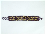 Bracelet - 1" Friendship Bracelet - Leopard/Grape/Gold