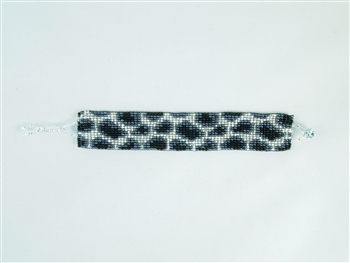 Bracelet - 1" Friendship - Leopard/Silver/Black/Grey