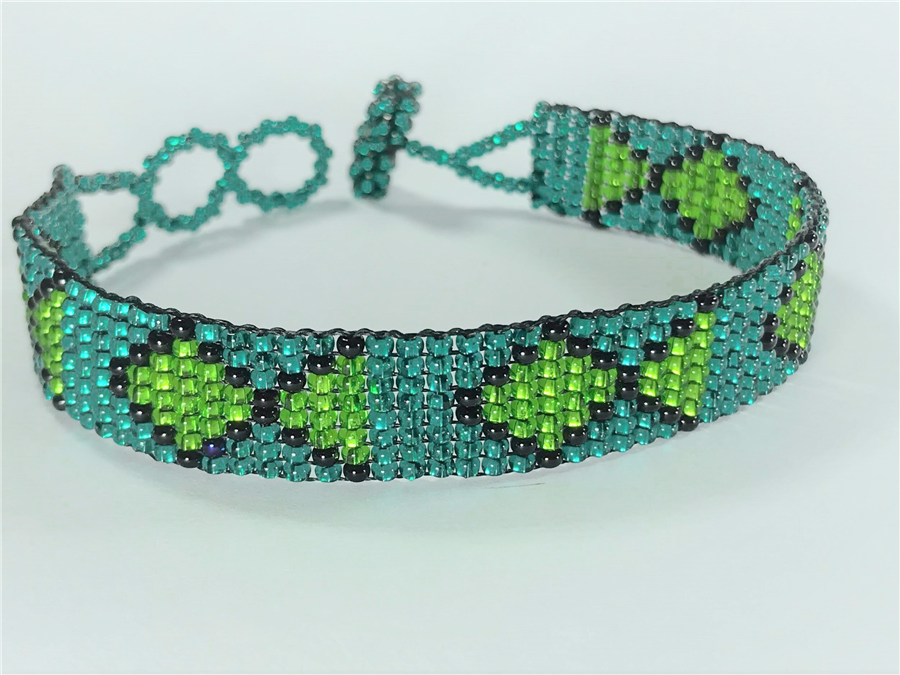 Friendship Bracelet, Emerald/Lime, Fish