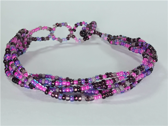 Friendship Bracelet, Pink/Purple, Strands