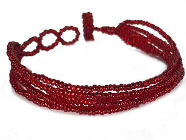 Friendship Bracelet, Red, Strands