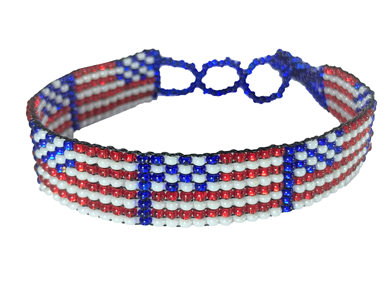 Friendship Bracelet, American Flag