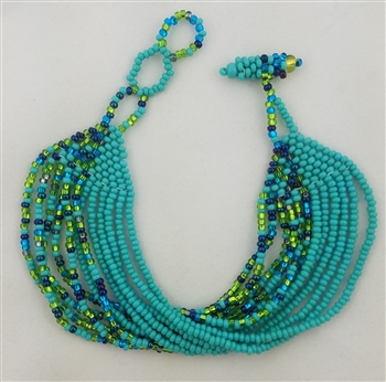 Bracelet - Mia Half Turquoise Half Lime/Grape/Turquoise Confetti