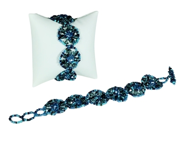 Bracelet Multi-Crystals Blues/Turquoise