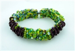 Caterpillar Loop Bracelet - Magnetic - Lime-Grape