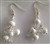 Earrings- White/Silver Dangle