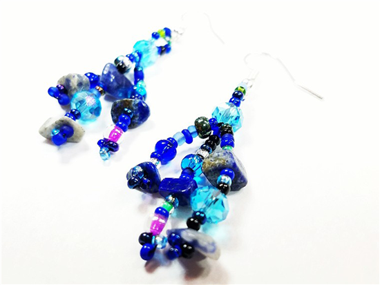 Elena Earrings - Ocean Blue