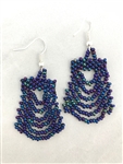 Earrings - Lace Peacock Blue