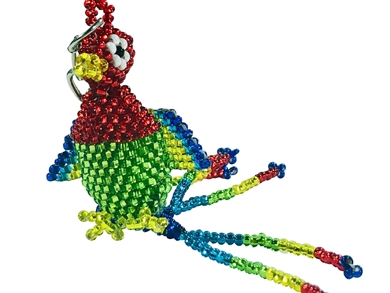 Keychain Charm - Parrot Rainbow