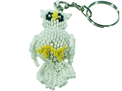 Keychain Charm - White Owl