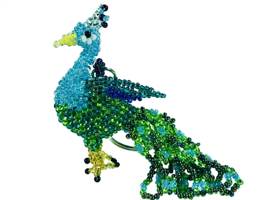 Keychain Charm - Peacock blue