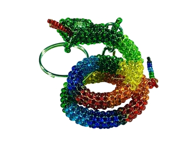 Keychain Charm Snake - Rainbow