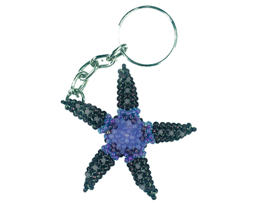 Keychain Charm - Starfish - Purple