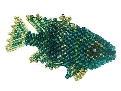 Keychain Charm - Fish Table - Emerald