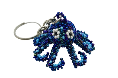 Keychain Charm - Octopus Blue