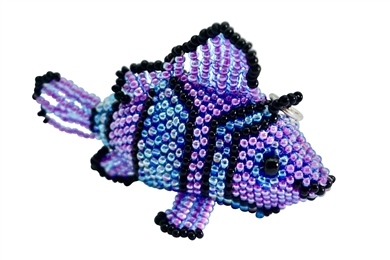 Keychain Charm - Clown Fish lavender/blue/black