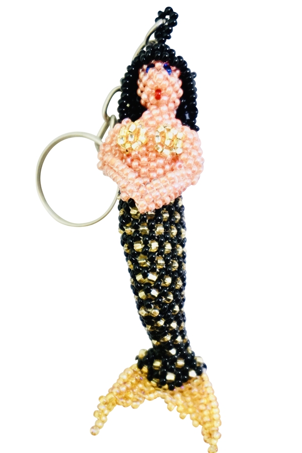 Keychain Charm - Mermaid black hair