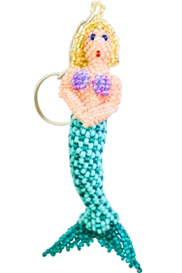 Keychain Charm - Mermaid aqua blonde
