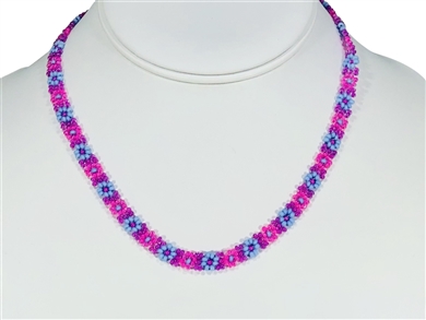Necklace - Flower Chain Pink/Lilac