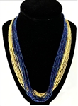 Necklace Mia - Gold/Peacock Blue
